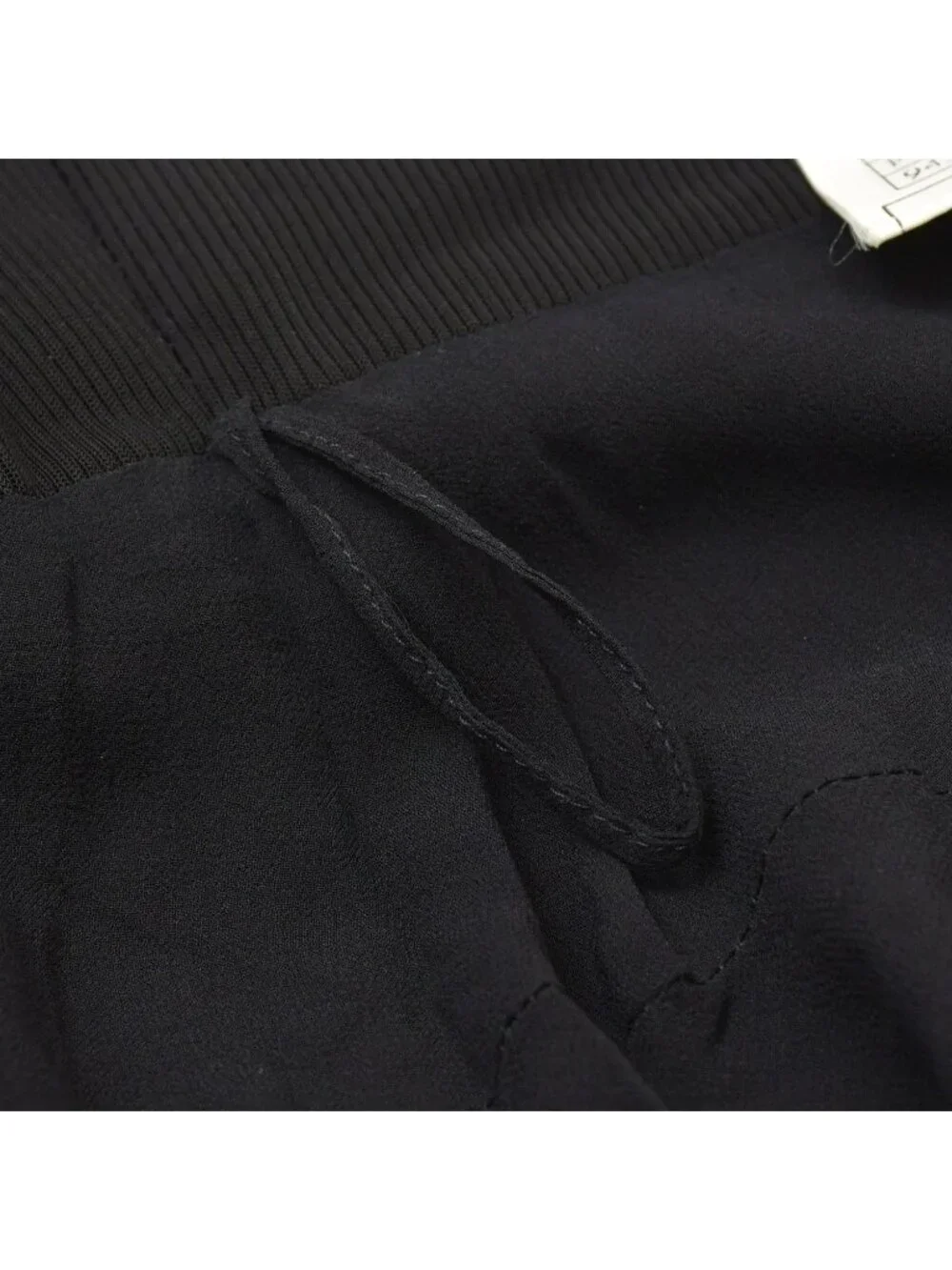 Chanel Boutique Black Skirt Flare Mellow Polished Rayon Vintage